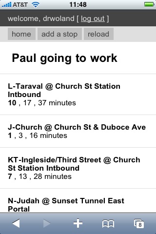 yourmuni screenshot what PH's "to work" bookmark would look like